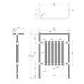 Dvieļu žāvētājs / Radiators Sapho CORK 68x96 cm, 550 W, hroms/balts RE104