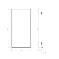 Полотенцесушитель / Радиатор Sapho ENIS 60x122 см, 600 Вт, черный матовый RH600B