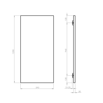 Dvieļu žāvētājs / Radiators Sapho ENIS 60x122cm, 600W Melns Metēts RH600B