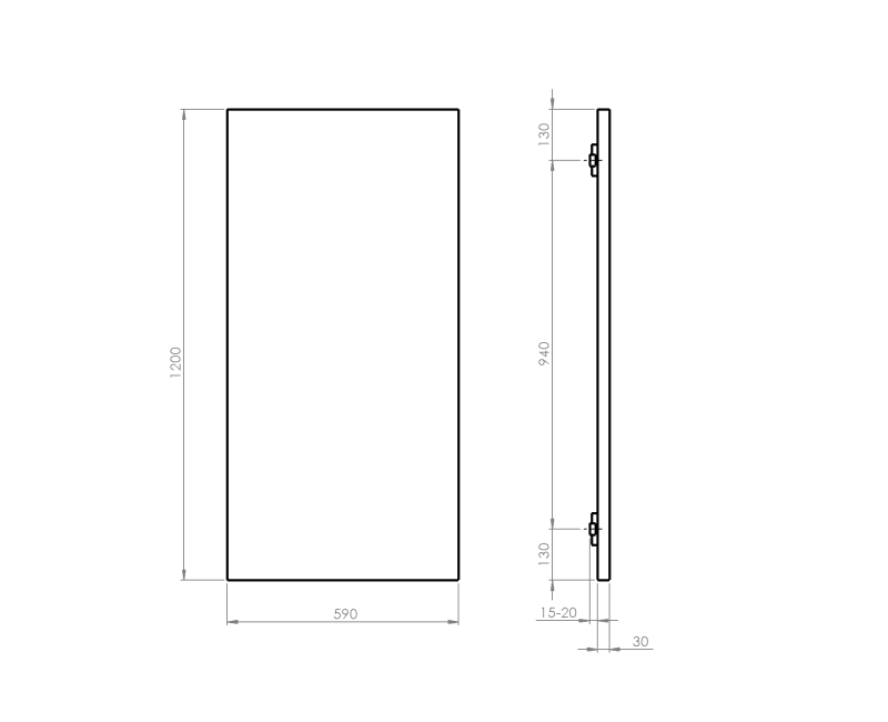 Полотенцесушитель / Радиатор Sapho ENIS 60x122 см, 600 Вт, черный матовый RH600B