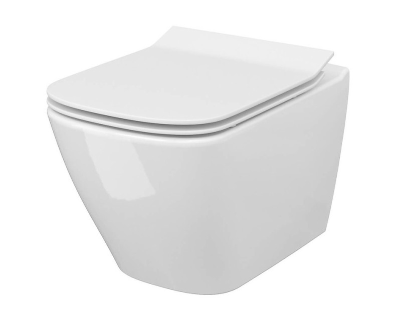 Piekaramais pods Cersanit City Rimless SET B220  ar Vāku Soft Close, EASY-OFF S701-405