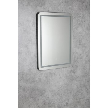 Vannas istabas spogulis Aqualine ar LED apgaismojumu, 80x60 cm, skārienjutīgs sensors SC080