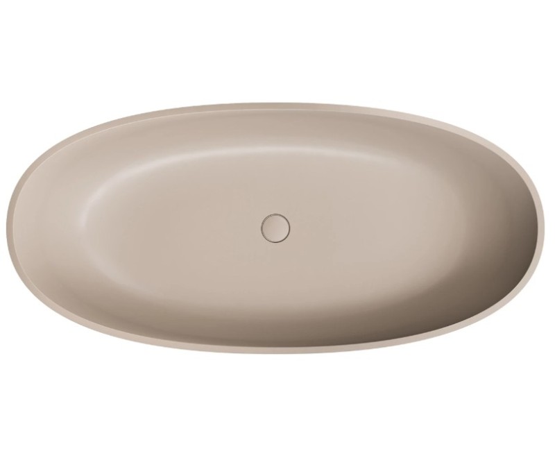 Отдельностоящая ванна Omnires SHELL M+ Stone mass 160 x 75 см, matt dune beige