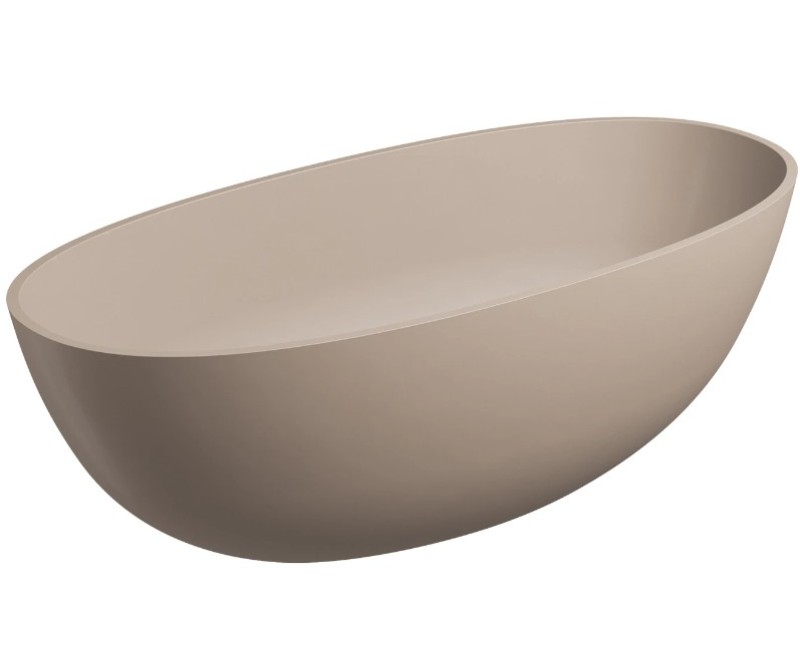 Отдельностоящая ванна Omnires SHELL M+ Stone mass 160 x 75 см, matt dune beige