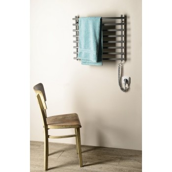 Dvieļu žāvētājs / Radiators AQUALINE Elektriskais 57x47cm, pelēks alumīnijs/metālisks RAL9007 SU210A