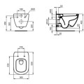 Подвесной унитаз Ideal Standard Tesi без крышки T007801