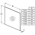 Vannas istabas spogulis Ideal Standard ar apgaismojumu 70x70cm  T3367BH