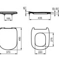 Крышка унитаза Ideal Standard Tesi с доводчиком Soft Close T352802