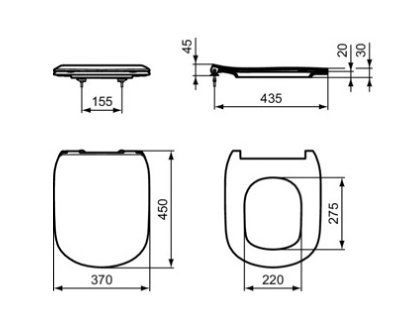 Крышка унитаза Ideal Standard Slim Tesi T352801