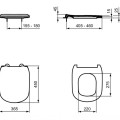 Poda vāks Ideal Standard Tesi ar SoftClose Balts T552201