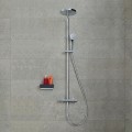 Dušas sistēma Duravit Showers ar termostatu, Dušas galva D 25 cm, 3 plūsmas, Hromēts