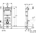 Tualetes poda komplekts Geberit Duofix rāmis ar Baltu Delta01 pogu pods Kielle Oudee Rimless un SoftClose Vāku