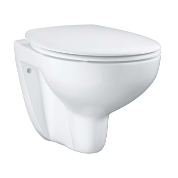 Комплект для унитаза Grohe Solido с рамой, Rimfree унитаз Bau Ceramic, хромированной кнопкой и крышкой с функцией Soft Close.
