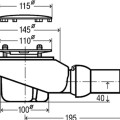 Сифон для душевого поддона Villeroy & Boch Tempoplex Plus 90 мм, хром U90880261