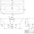 Vanna Villeroy & Boch Architectura Loop&Friends 170x75cm, Akrila, Labā Puse, balta UBA170LOF9CR00V-01