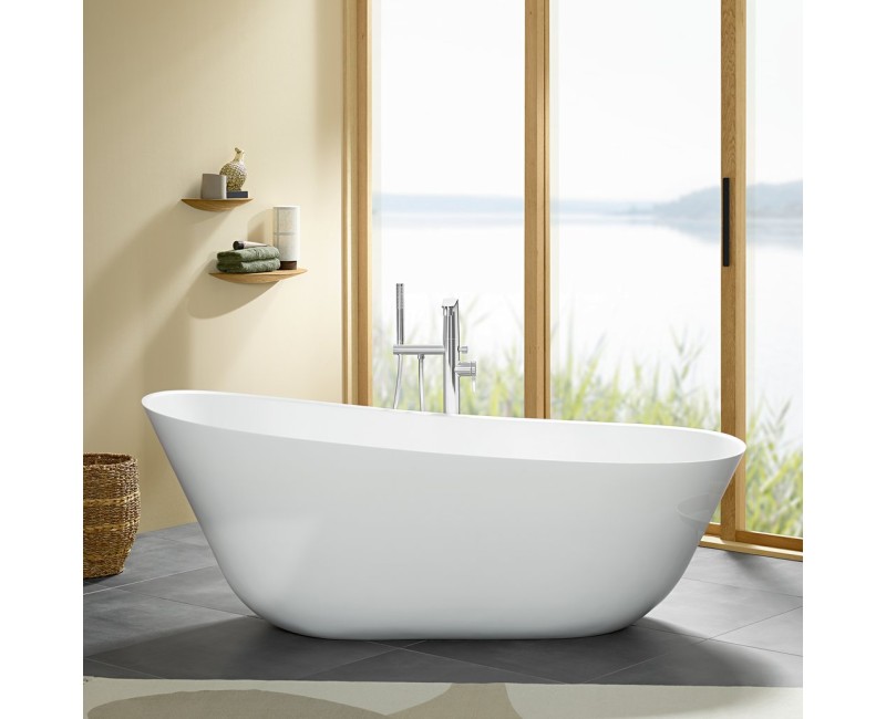 Отдельностоящая ванна Villeroy & Boch Theano Quaryl®, 170x75 см, альпийский белый UBQ170ANH7F200V-01