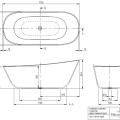 Отдельностоящая ванна Villeroy & Boch Theano Quaryl®, 170x75 см, альпийский белый UBQ170ANH7F200V-01