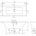 Vanna Villeroy & Boch Subway 3.0 170x75cm, Quaryl®, Alpu baltā krāsā UBQ170SBW2TDV-01