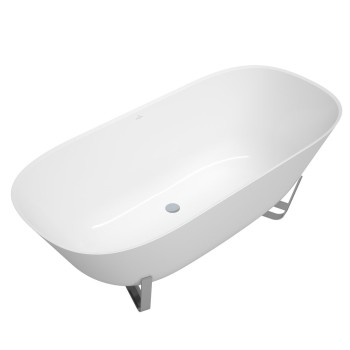 Отдельностоящая ванна Villeroy & Boch 175x80 см, Quaryl®, альпийский белый UBQ175ANH7F400V-01