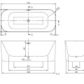 Laisvai stovinti vonia Villeroy & Boch Finion 170x70cm, Quaryl®, Alpu balta UBQ177FIN7A100V401