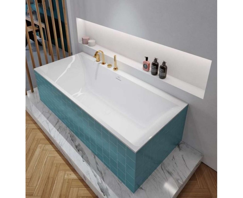 Vanna Villeroy & Boch Subway 3.0 180x80cm, Quaryl, Alpu balta UBQ180SBW2DV-01