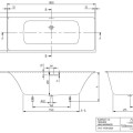 Vanna Villeroy & Boch Subway 3.0 180x80cm, Quaryl, Alpu balta UBQ180SBW2DV-01