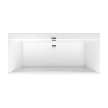 Ванна Villeroy & Boch Squaro Edge 12 Duo, 1800x800 мм, с сифоном, на ножках, Quaryl® белый