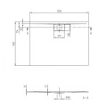 Dušo padėklas Villeroy & Boch Architectura MetalRim 90x120cm, VilboGrip, Akrilo Baltas UDA1290ARA215GV-01