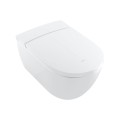 Pakabinamas tualetas su bidė funkcija Villeroy & Boch ViClean CeramicPlus Rimfree su SoftClose dangčiu