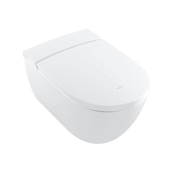 Piekaramais pods ar bide funkciju Villeroy & Boch ViClean CeramicPlus Rimfree ar SoftClose vāku