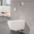 Pakabinamas tualetas su bidė funkcija Villeroy & Boch ViClean CeramicPlus Rimfree su SoftClose dangčiu