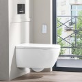 Pakabinamas tualetas su bidė funkcija Villeroy & Boch ViClean CeramicPlus Rimfree su SoftClose dangčiu