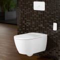 Pakabinamas tualetas su bidė funkcija Villeroy & Boch ViClean CeramicPlus Rimfree su SoftClose dangčiu