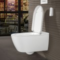 Pakabinamas tualetas su bidė funkcija Villeroy & Boch ViClean CeramicPlus Rimfree su SoftClose dangčiu