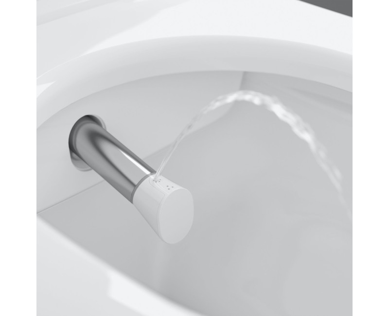 Pakabinamas tualetas su bidė funkcija Villeroy & Boch ViClean CeramicPlus Rimfree su SoftClose dangčiu