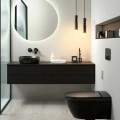 Piekaramais pods ar bide funkciju Villeroy & Boch ViClean I-100 CeramicPlus Rimfree ar SoftClose vāku Melns