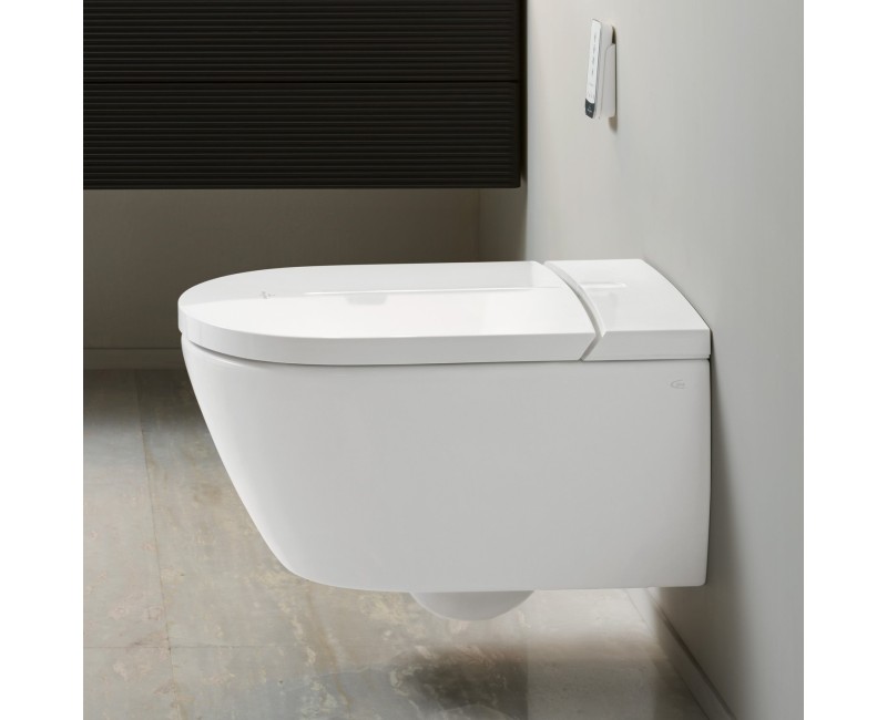 Piekaramais pods ar bide funkciju Villeroy & Boch ViClean I-200 CeramicPlus Rimfree ar SoftClose vāku Balts
