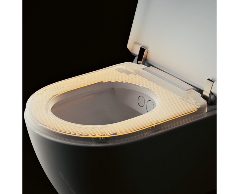 Piekaramais pods ar bide funkciju Villeroy & Boch ViClean I-200 CeramicPlus Rimfree ar SoftClose vāku Balts