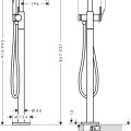 Смеситель для ванны/душа Hansgrohe Tecturis S  напольный 73440000 хром