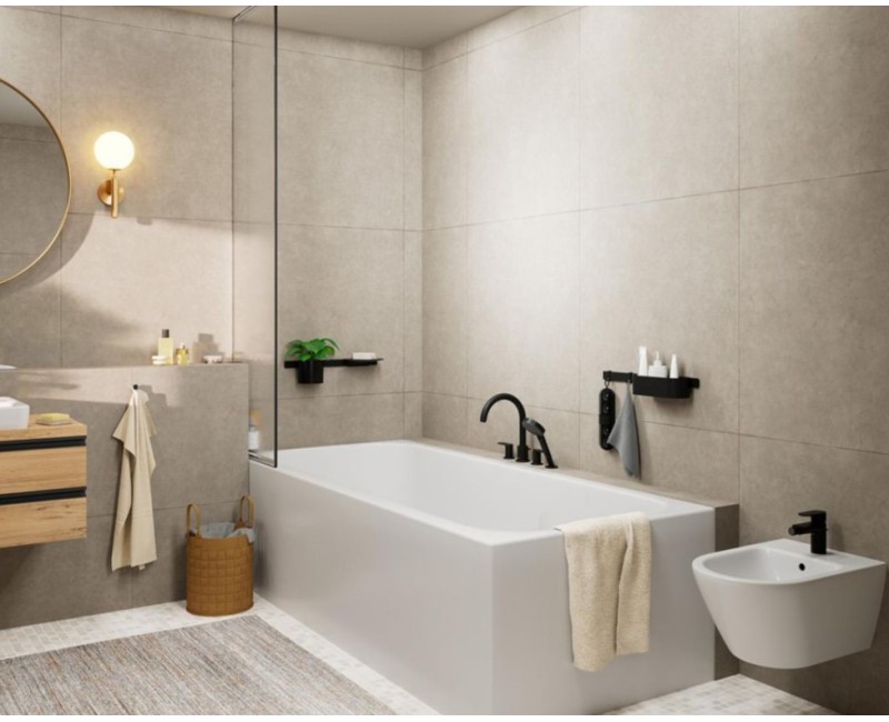 Vonios / Dušo maišytuvas Hansgrohe Vernis Blend ant vonios krašto 71456670 Juodas matinė