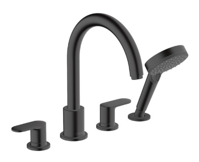 Vonios / Dušo maišytuvas Hansgrohe Vernis Blend ant vonios krašto 71456670 Juodas matinė