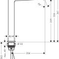 Izlietnes maisītājs Hansgrohe Metropol 260 Ar push-open izplūdi 32512340 Brushed Black Chrome