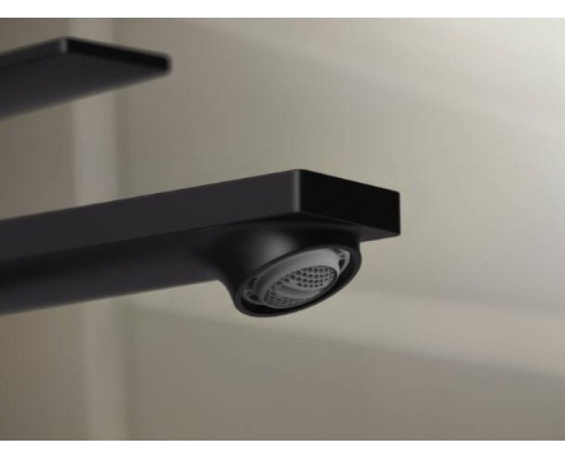 Смеситель для раковины Hansgrohe Rebris E 240 CoolStart с pop up клапаном 72581670 Черный матовый