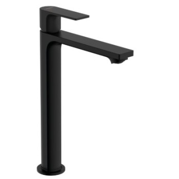 Смеситель для раковины Hansgrohe Rebris E 240 CoolStart с pop up клапаном 72581670 Черный матовый
