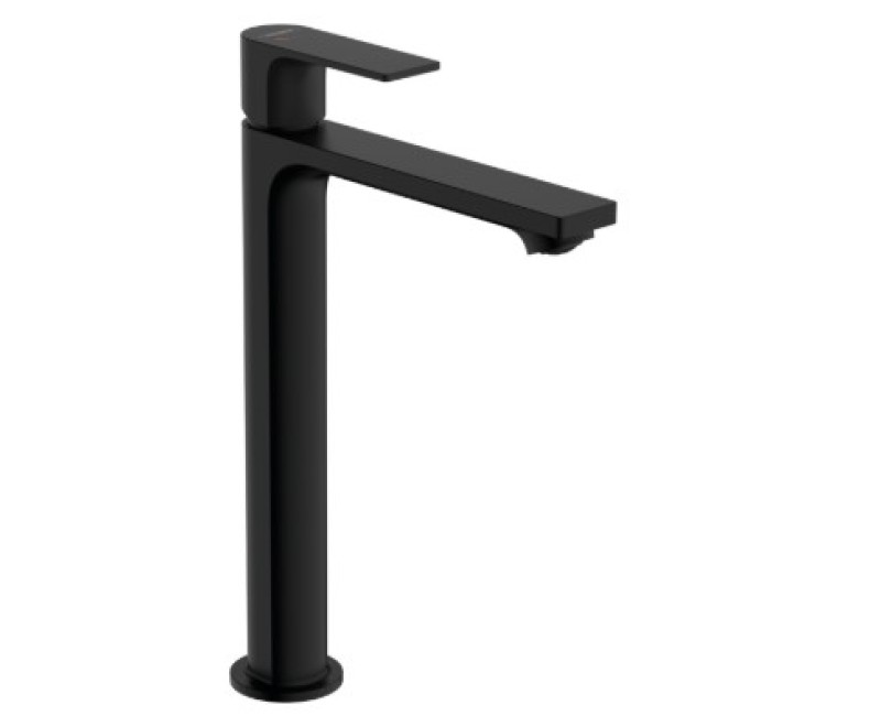 Смеситель для раковины Hansgrohe Rebris E 240 CoolStart с pop up клапаном 72581670 Черный матовый