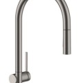 Virtuvinis kranas Hansgrohe Talis M 54 210 su ištraukiamu antgaliu+sBox 2 srauto režimai 72801340 Brushed Black Chrome