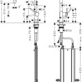 Virtuvinis kranas Hansgrohe Talis M 54 210 su ištraukiamu antgaliu+sBox 2 srauto režimai 72801340 Brushed Black Chrome