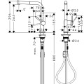 Смеситель для кухни Hansgrohe Talis 270 EcoSmart 1jet выдвижная головка 72845670 Черный матовый