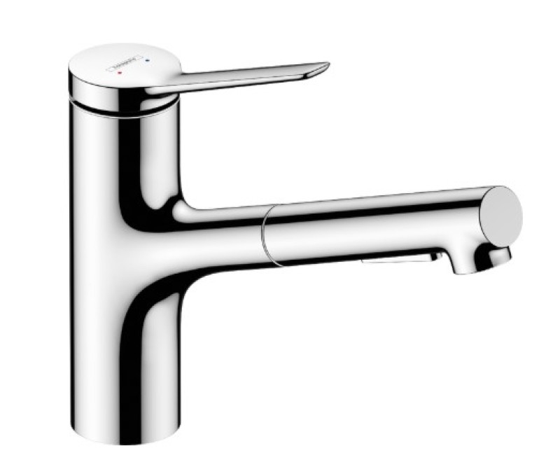 Смеситель для кухни Hansgrohe Zesis M33 150 EcoSmart 2jet выдвижная головка 74810000 Хром