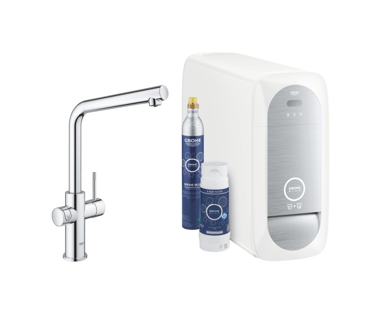 Virtuvinis maišytuvas Grohe Blue Home su filtru Chromuotas 31454001